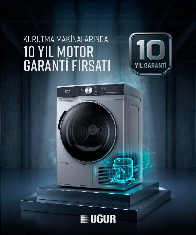 Kurutma Makinalarında 10 Yıl Motor Garanti Fırsatı